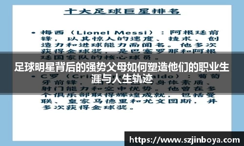 足球明星背后的强势父母如何塑造他们的职业生涯与人生轨迹